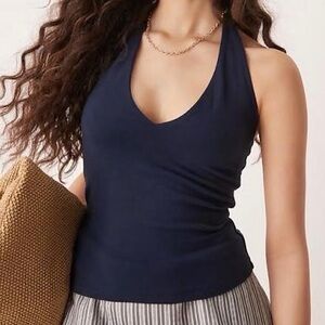 Abercrombie Navy Halter Tank Top
